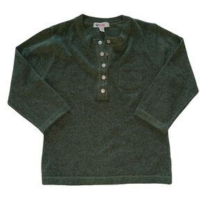 Urban Outfitters BDG Women’s Wool Blend 5 Button Henley Heathered Green Med